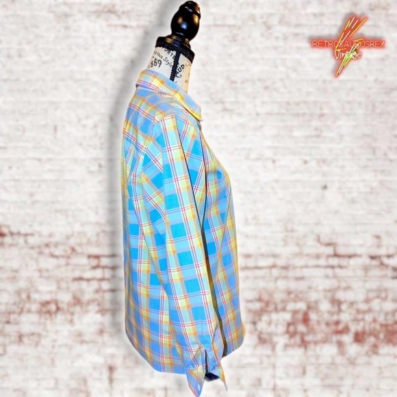 Foxcroft Nordstrom's Preppy Multicolor Button up Shirt, 6P - Picture 5 of 6